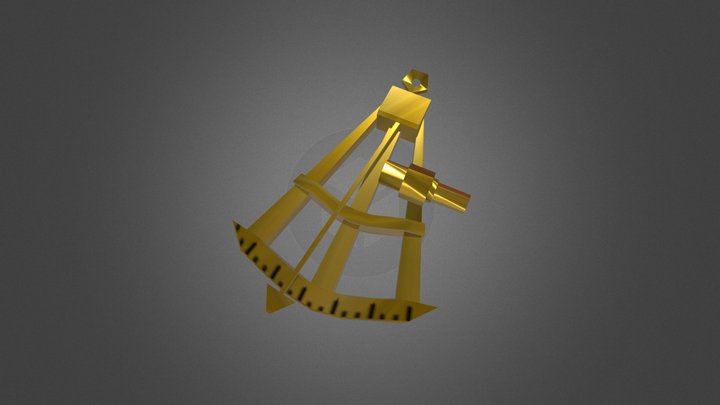 Sextant Low Poly 3D Model