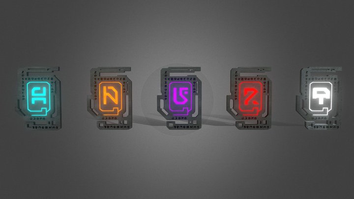 Subnautica Alien Tablets – 5 Model Pack 3D Model