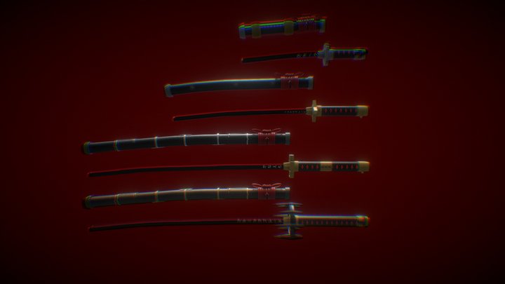 Aiko Yui's Swords Package – Modello 3D gratuito STL