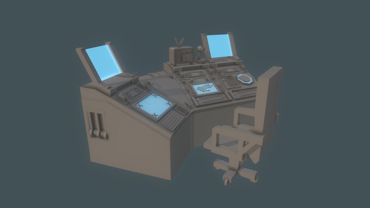 Control Panel Counter 3D Model