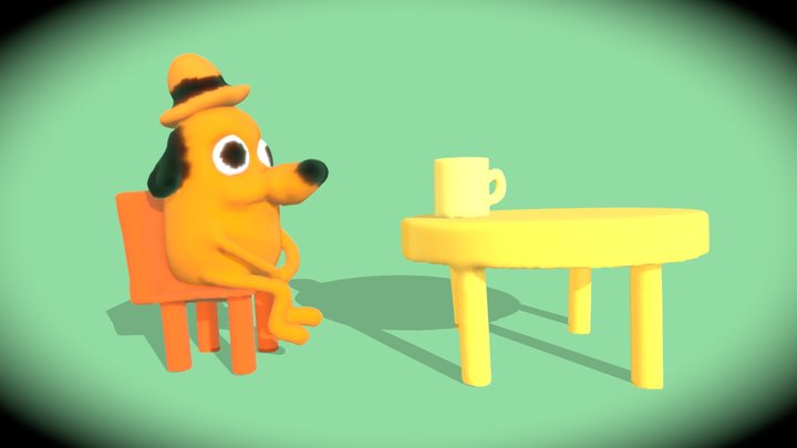 This Is Fine 3D Model