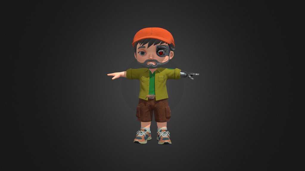 Cyborg Boy – Stylized 3D Character