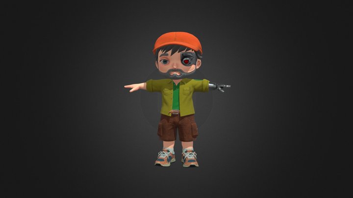 Cyborg Boy – Stylized 3D Character