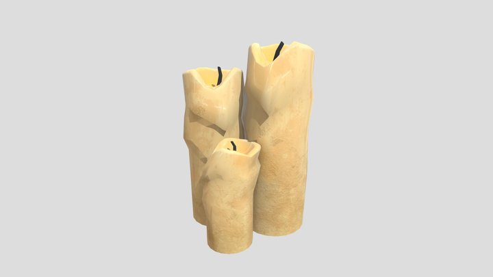 Low Poly Candles 3D Model