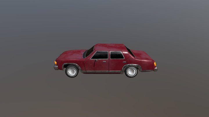 Crown Vic 1987 Low Poly 3D Model