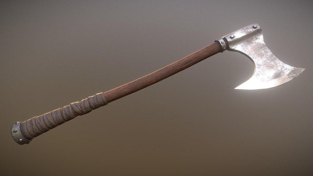 Axe - One Handed - 01 - 3D model by vegu (@iamvegu) [7984b2b] - Sketchfab