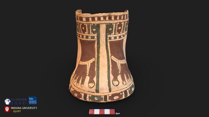 3D rendering of Cartonnage of Mummy Feet
