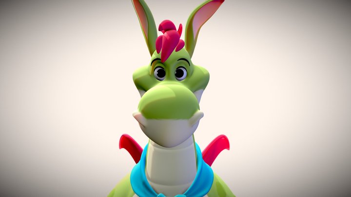 bust - herbert the dragon 1 3D Model
