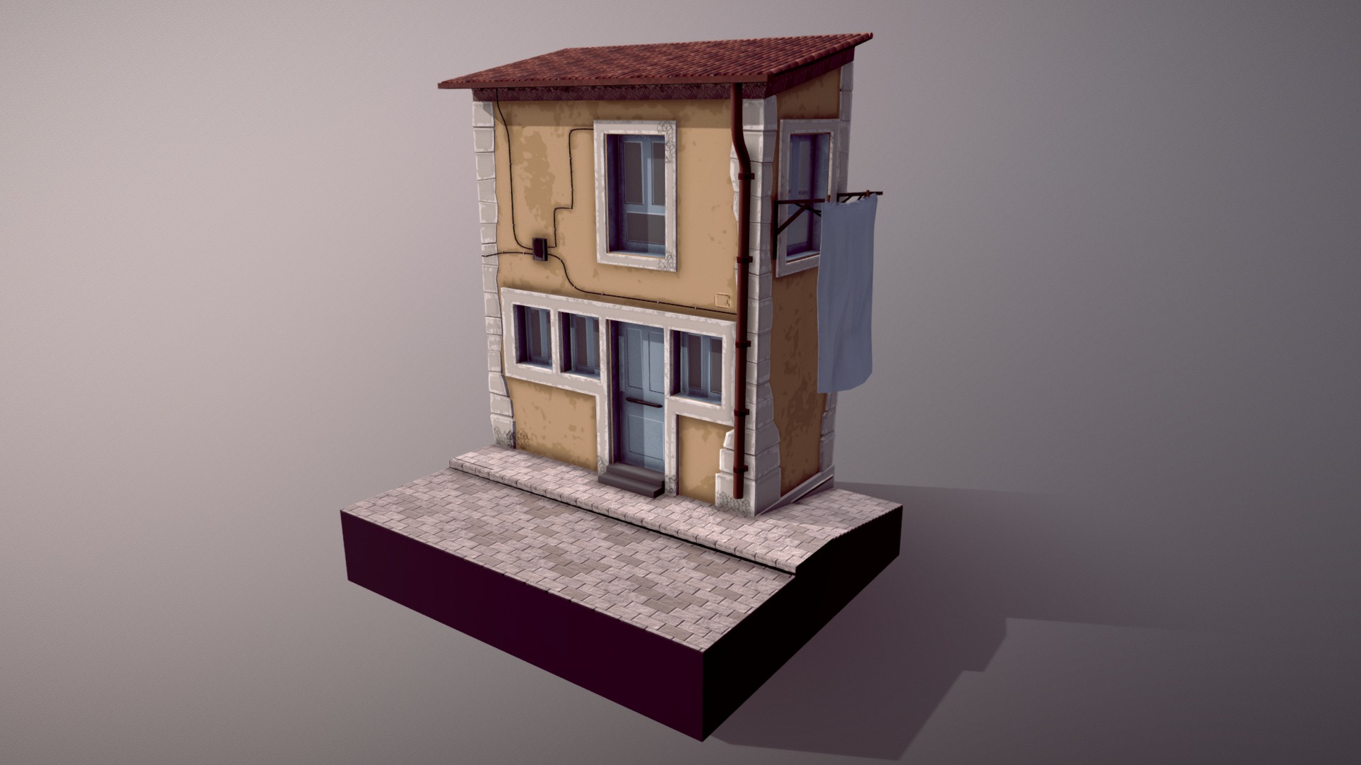 3D model Tiny House - This is a 3D model of the Tiny House. The 3D model is about a small wooden house.