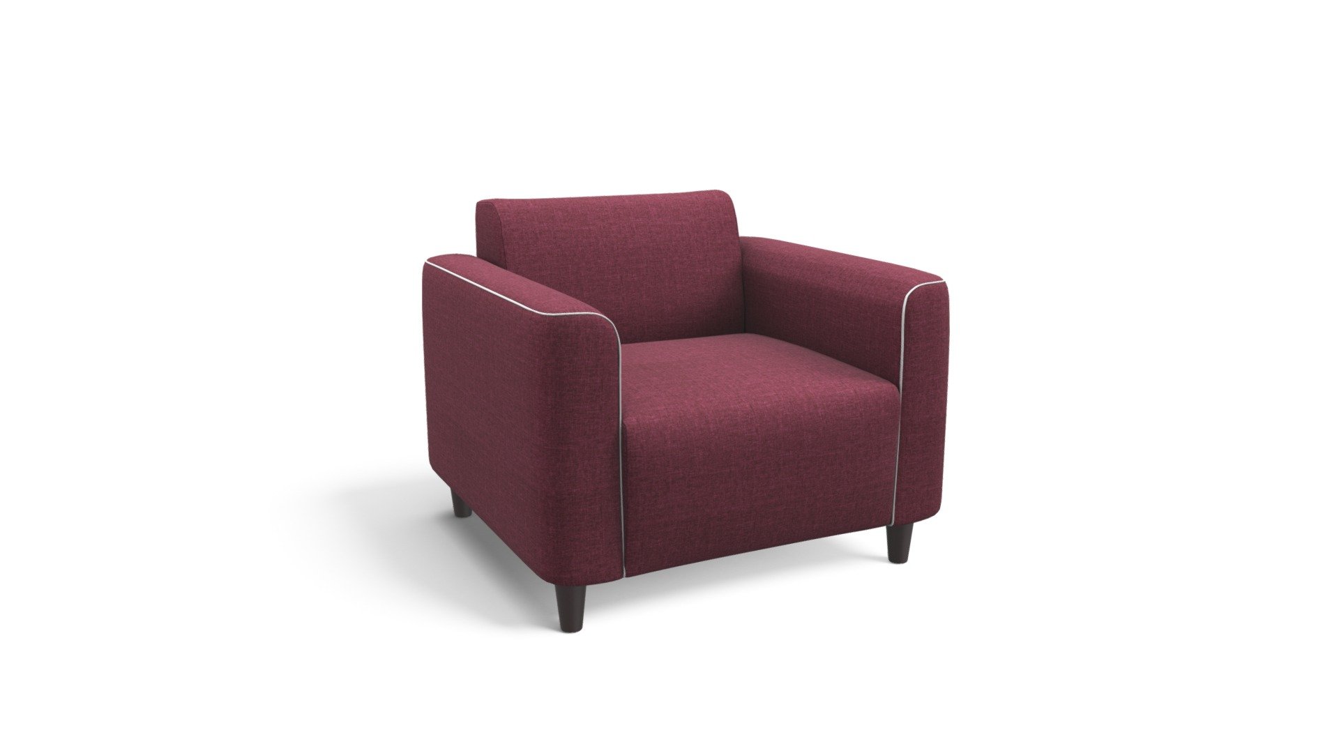 Arthus Armchair, Aubergine Purple