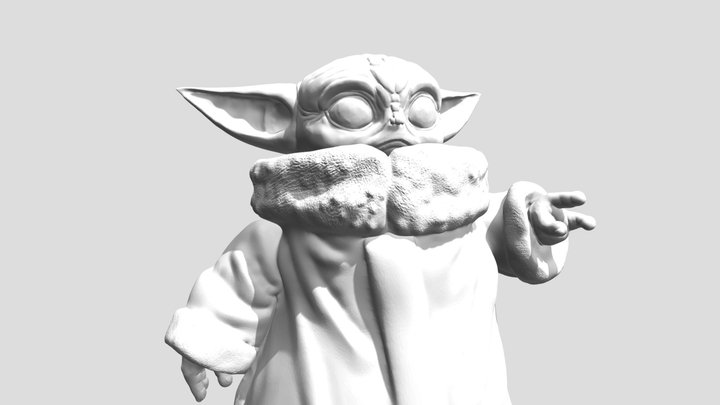 3D Printable Baby Yoda 1 3D Model