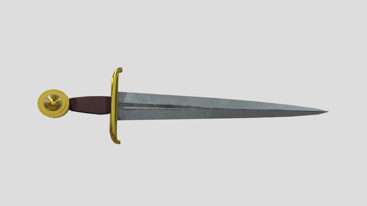 Low-poly Broad Sword 3D Model