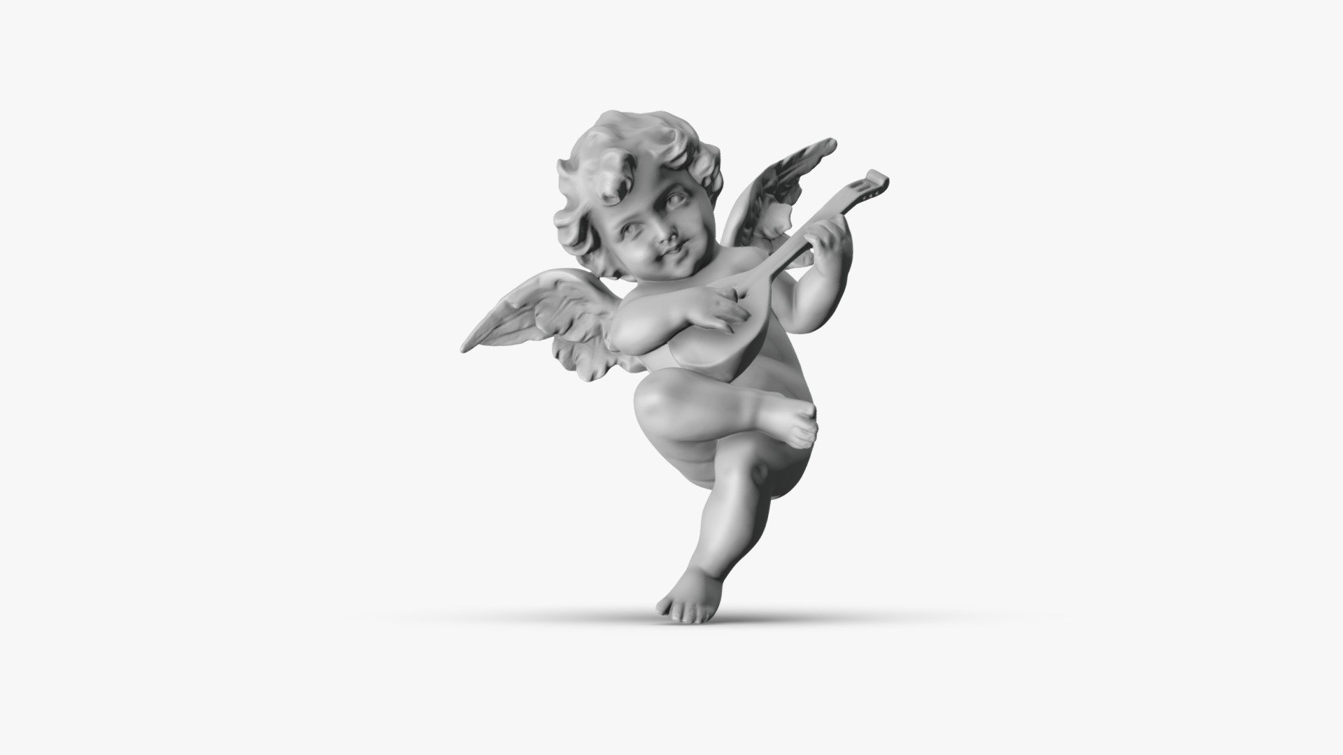 001518 Heavenly Melodies Angel with Mandolin - Buy Royalty Free 3D ...