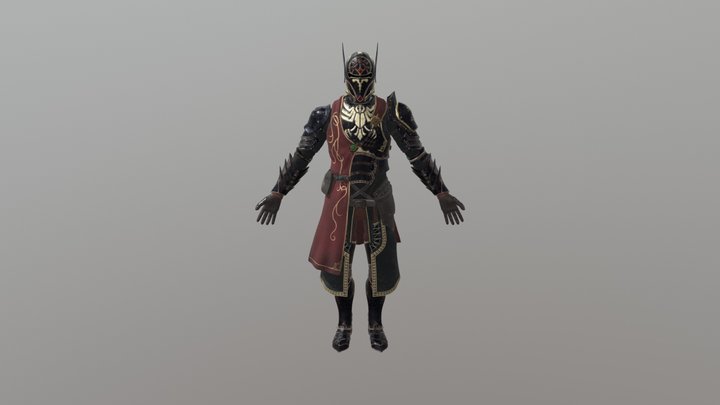DarkFantasyNordicKnight 3D Model