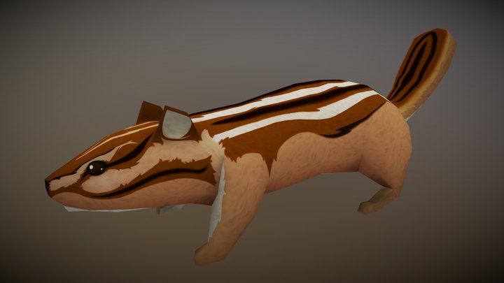 Red- Tailed Chipmunk "Parliament" 3D Model