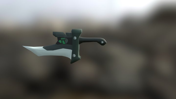 Riven Sword Cartoon 3D Model