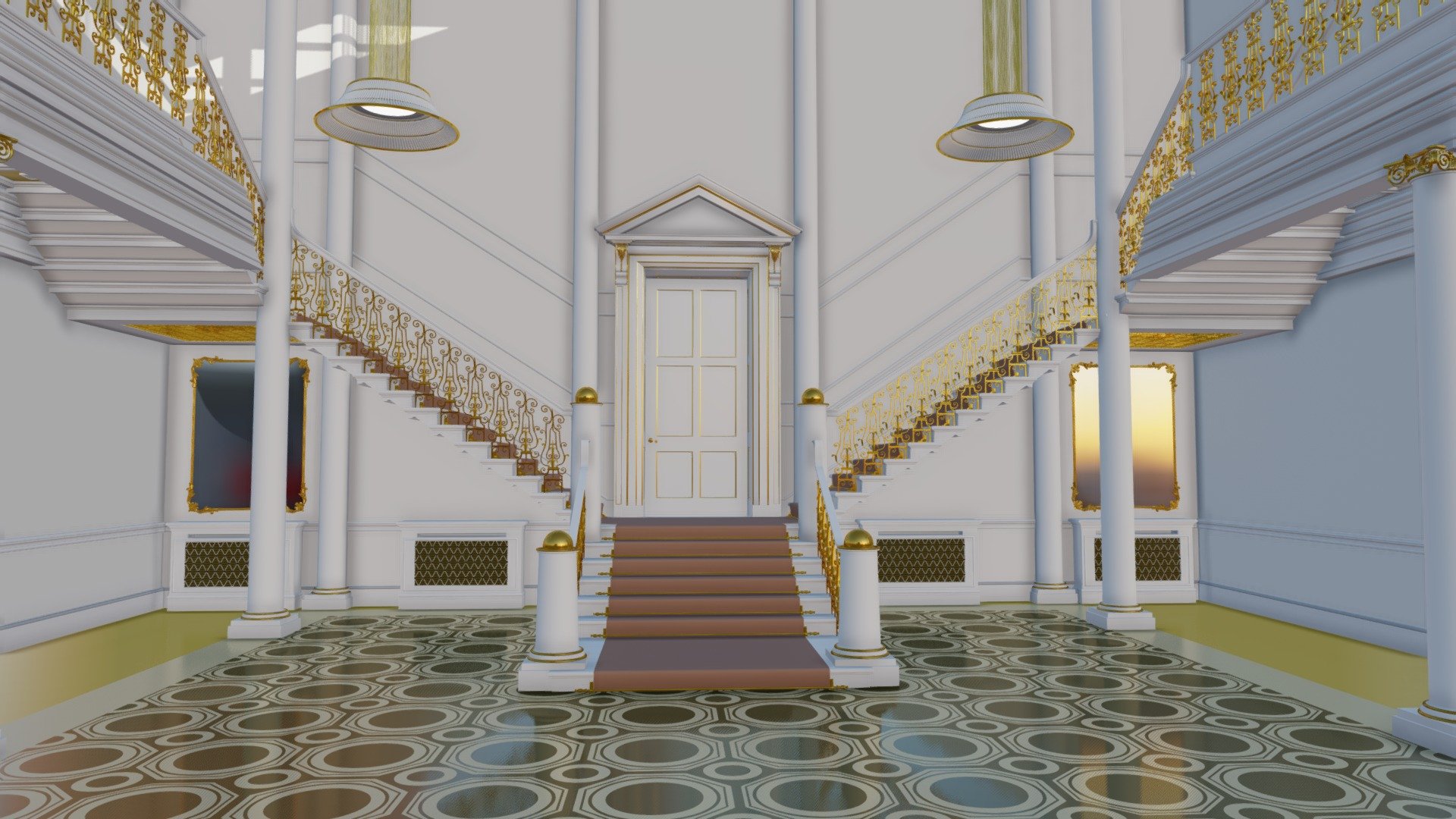 Grand Hall Lobby 2 - Buy Royalty Free 3D model by Giimann [798f26d ...