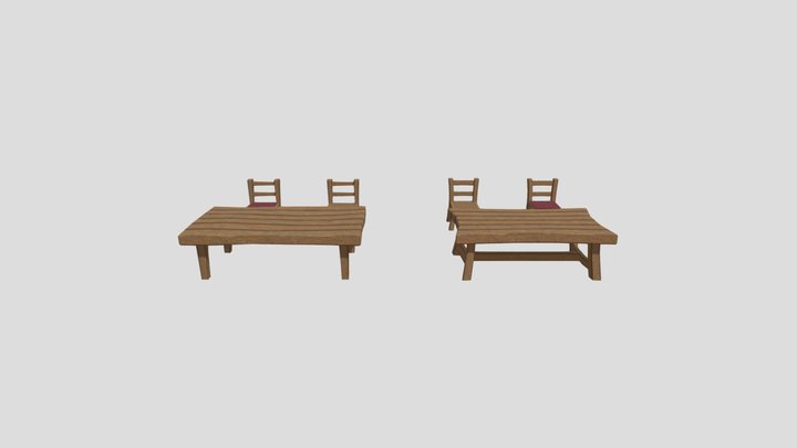 Table&Chair 3D Model