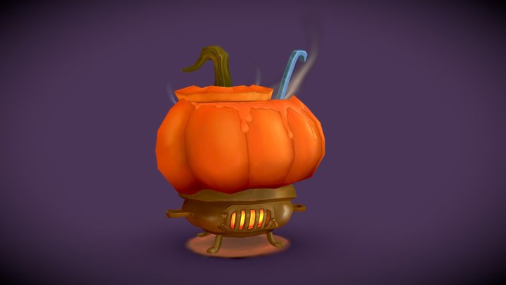 Pumpkin Cauldron 3D Model