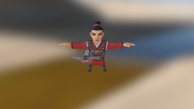China Warrior 3D Model