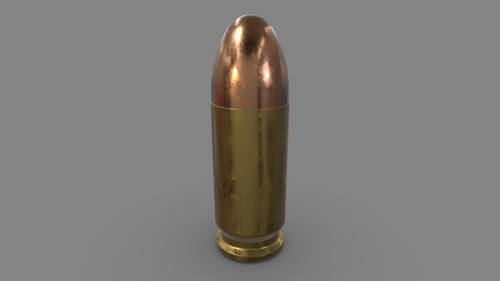 9mm Bullet 3D Model
