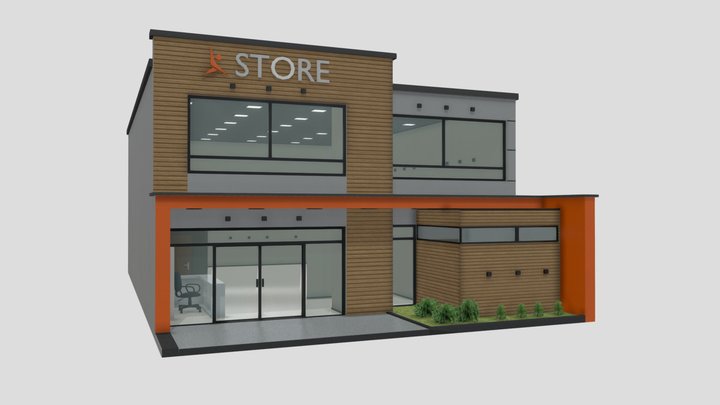 Modern Store 3D Model