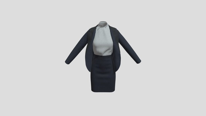 Female Work Outfit 3D Model