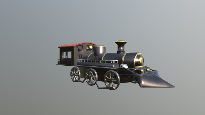 Tren a vapor en Blender 3D Model