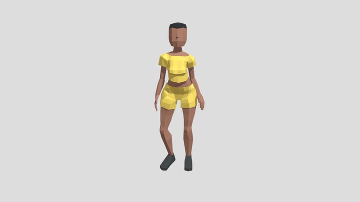 American Sign Language Game protagonist 3D Model