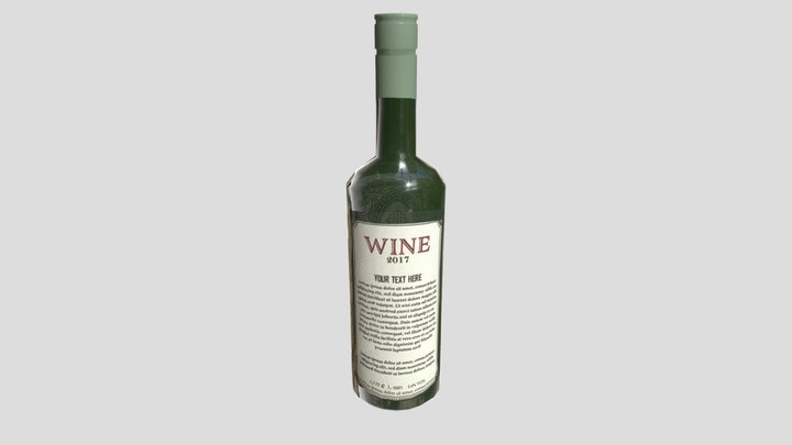 wine bottle 3D Model