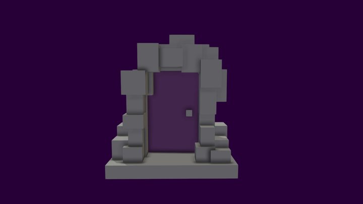First door with animation 3D Model