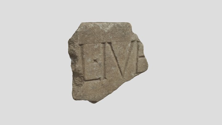 Marble Inscription - Cosa Excavations C18.109 3D Model