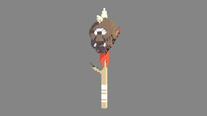 Cyclops's Head Stick 3D Model