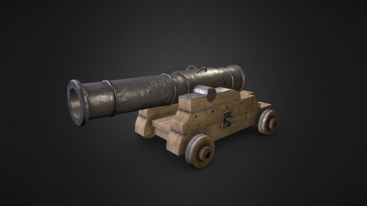 Medieval Cannon 3D Model