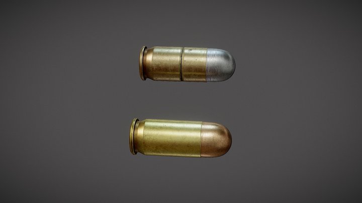 45 ACP Bullets 3D Model
