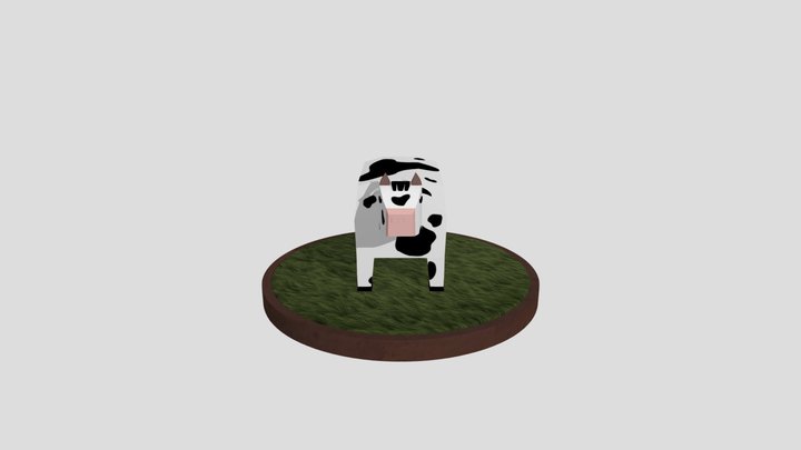 Low Poly Cow 3D Model