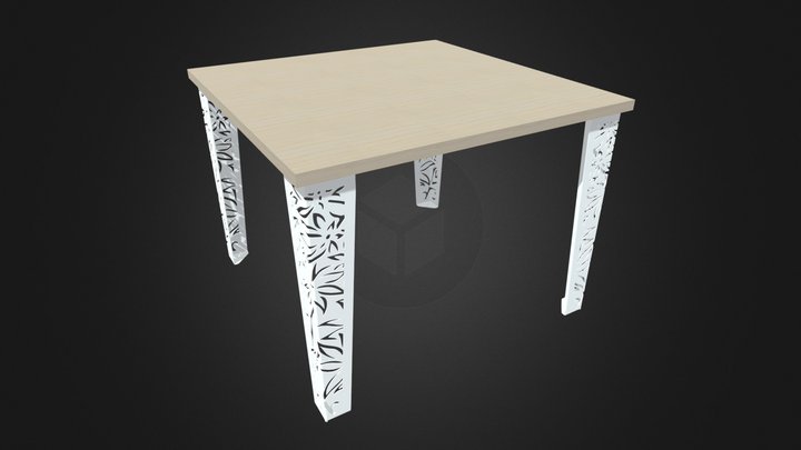 Table - fleurs 3D Model