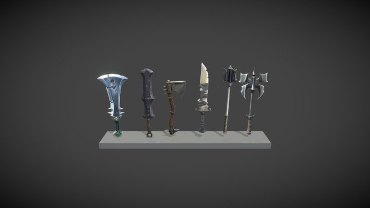 Stylized weapons 3D Model