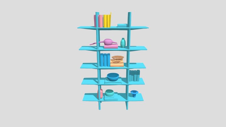 Japan BookShelf 3D Model