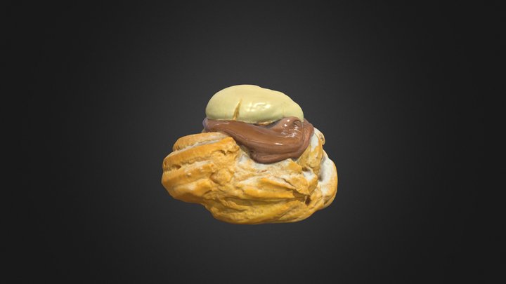 Cream & Chocolate Puff 3D Model