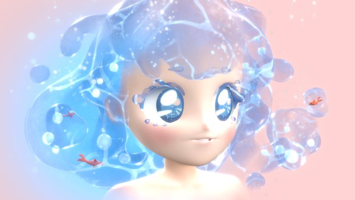 Water Girl 3D Model