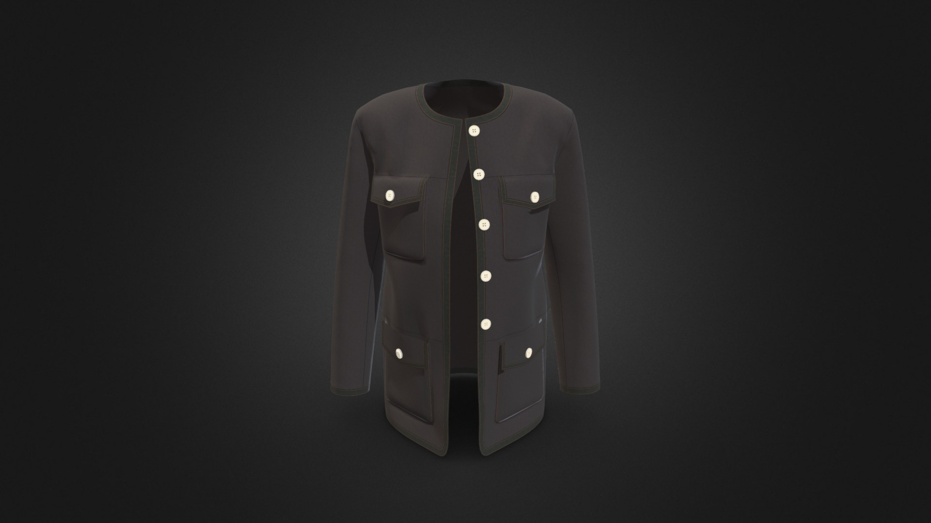 3D model Power Shoulder Jacket - This is a 3D model of the Power Shoulder Jacket. The 3D model is about a white and black electronic device.