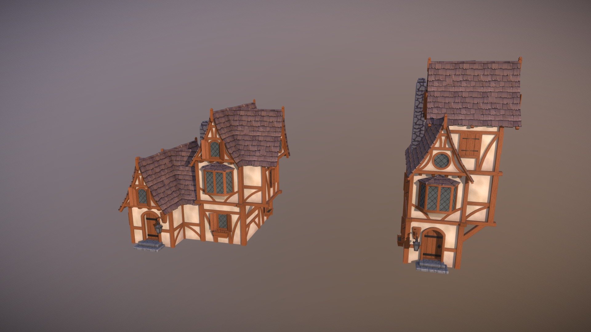 The tudor style modular houses - 3D model by petrenko.cg [79a391f ...
