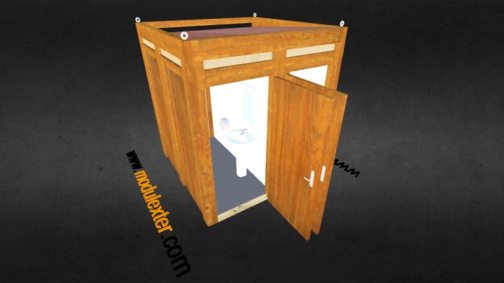 Aseo de madera Palermo - Línea Modular 3D Model