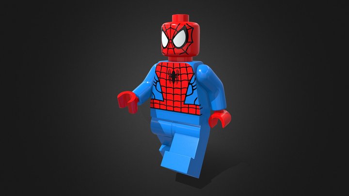 Lego Spider-Man Minifigure 3D Model