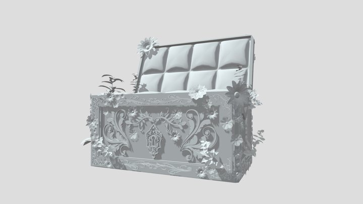 Flower treasure chest 3D Model