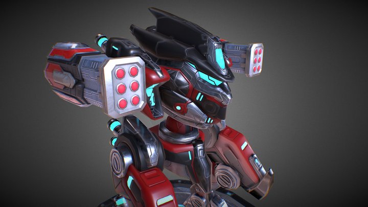 Mech Arena Style Mech: Shogun 3D Model