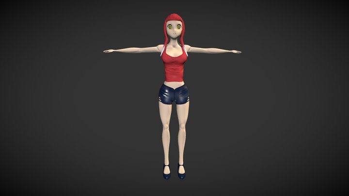 Female Character 3D Model