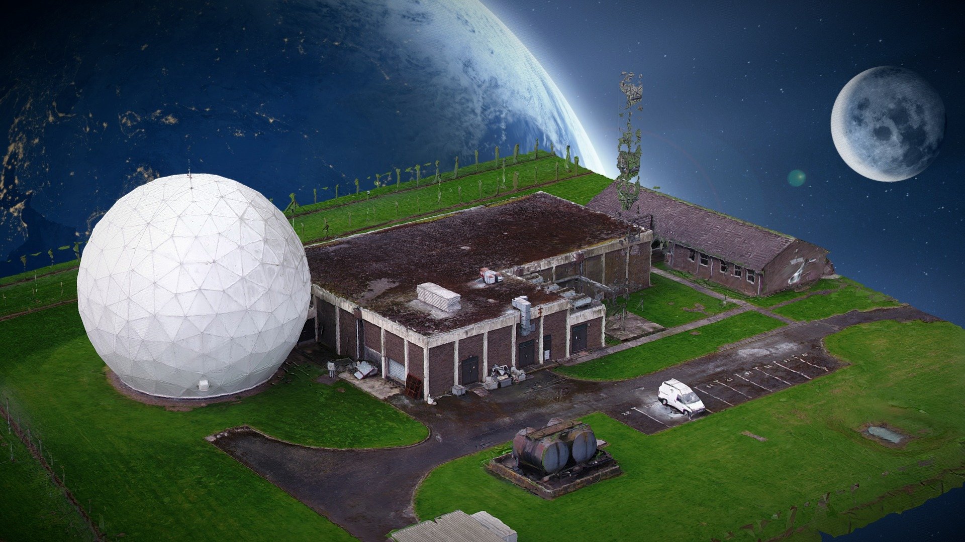 Satcom II listening station Balado Kinross UK
