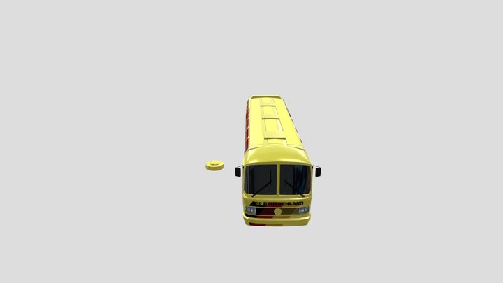 Low poly Mercedes 302 Bus 3D Model